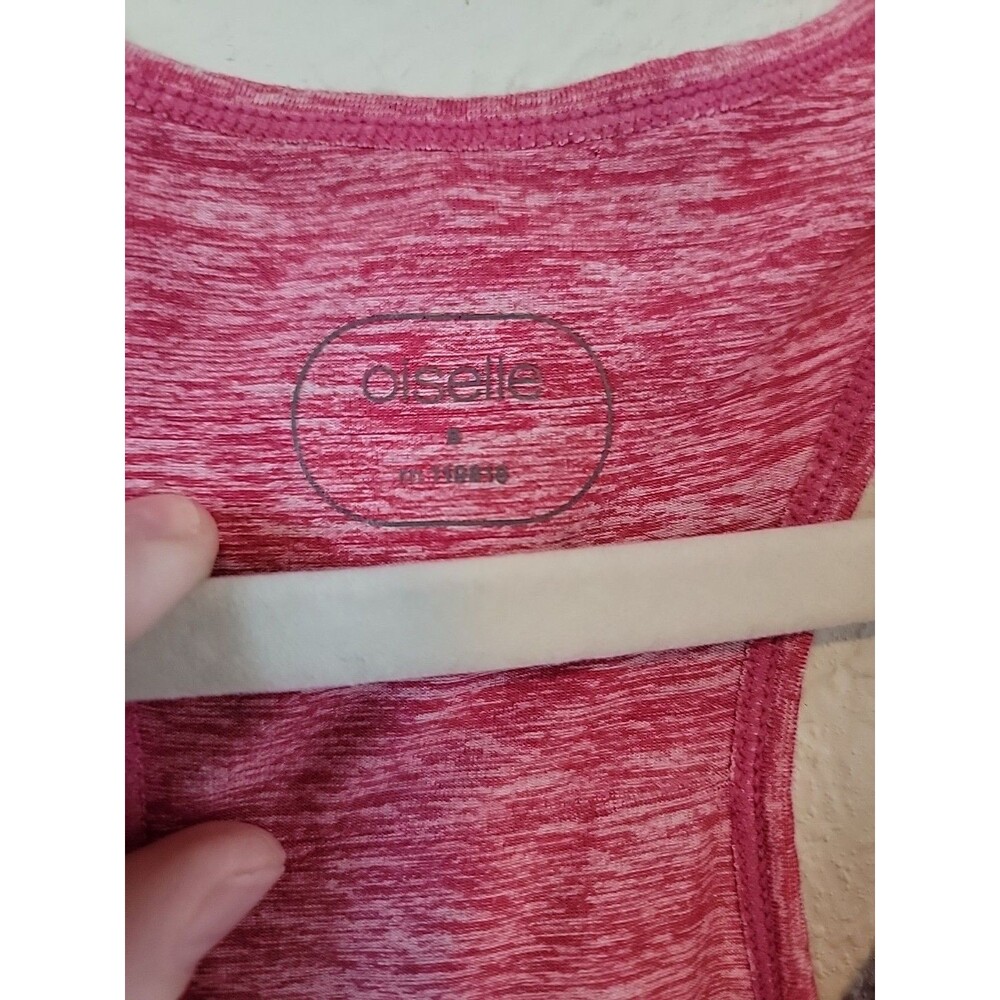 Oiselle Activewear Tank Womens Sz8 Coral Heathered Sleeveless Stretch Racer Back - Picture 2 of 7